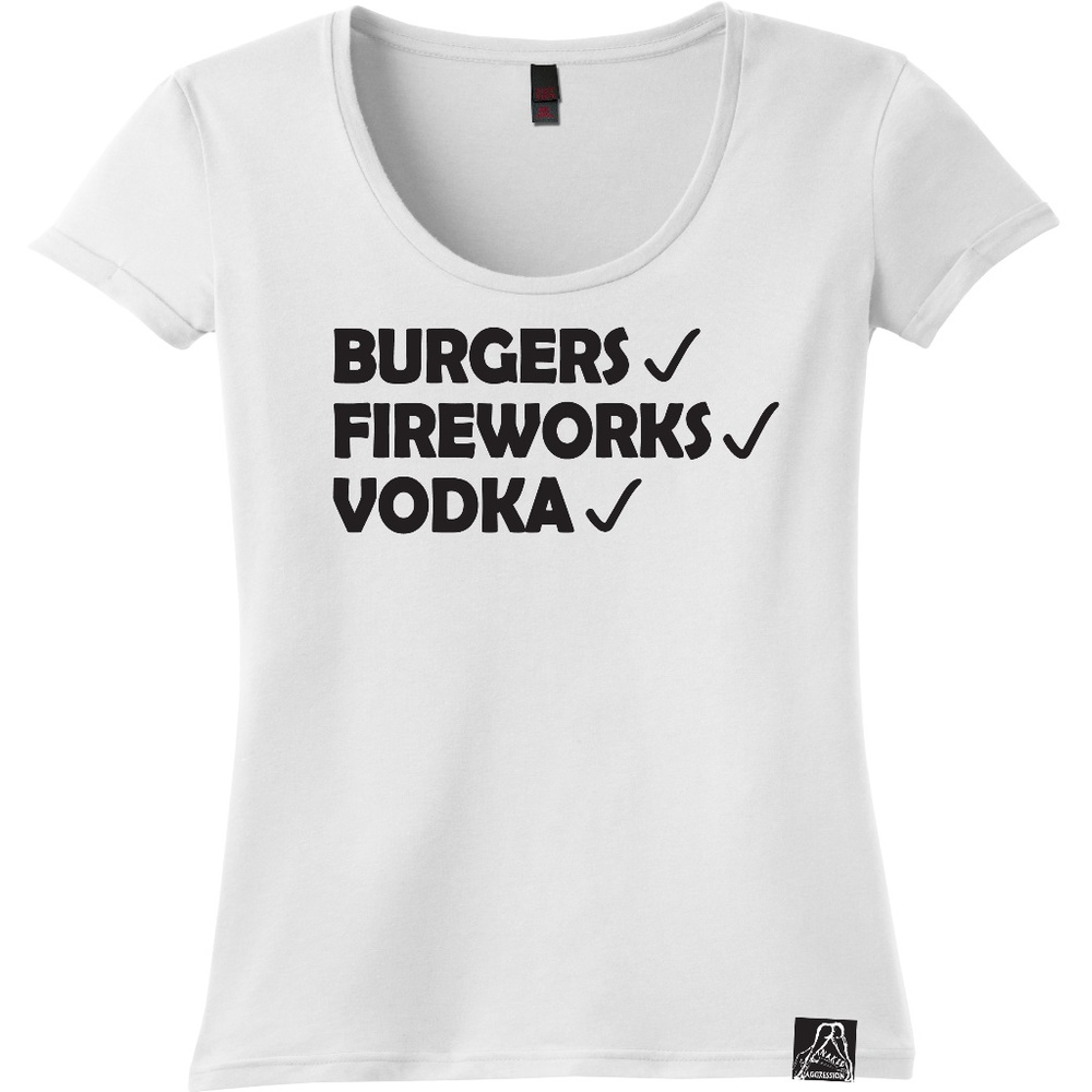 4TH of JULY LADY T-SHIRT TEE FUNNY HOLIDAY WEAR